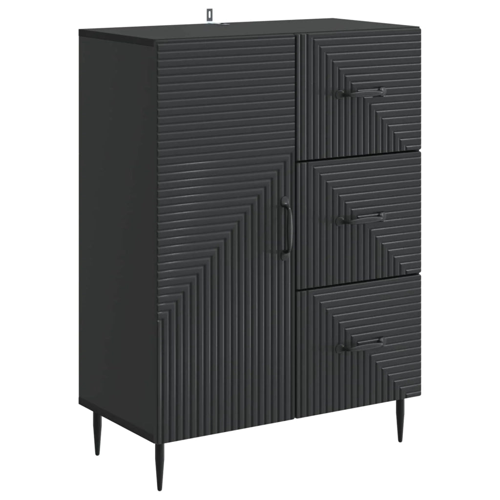 Credenza Nero 66 x 34,5 x 89,5 cm Legno ingegnerizzato