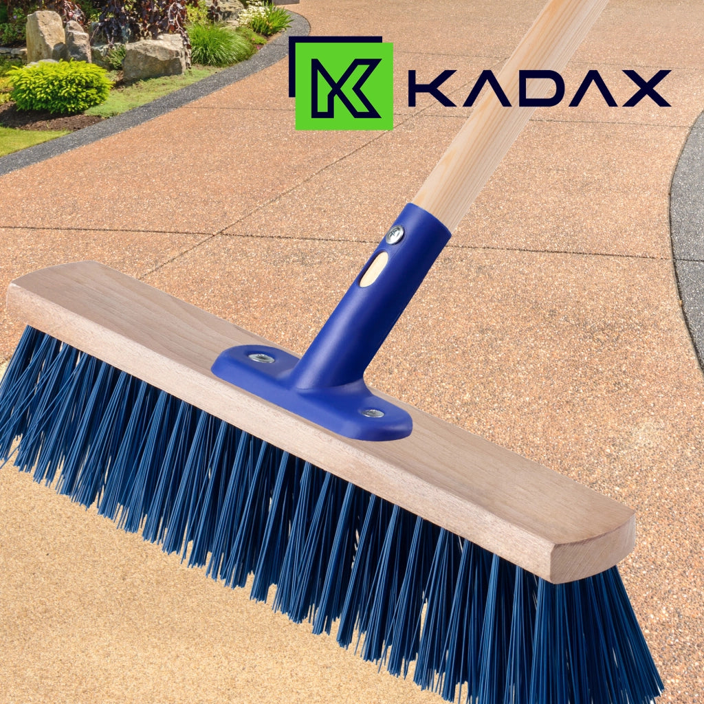 Scopa da strada KADAX da 40 cm con manico, spazzatrice in legno