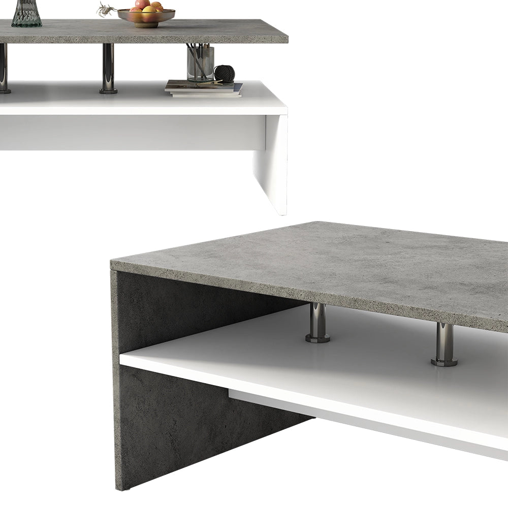 Vicco Tavolino da salotto Calcestruzzo 90 x 60 cm