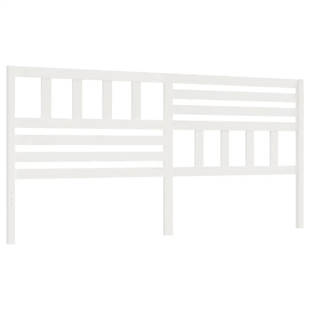 Testiera per Letto Bianca 186x4x100cm in Legno Massello di Pino 814160