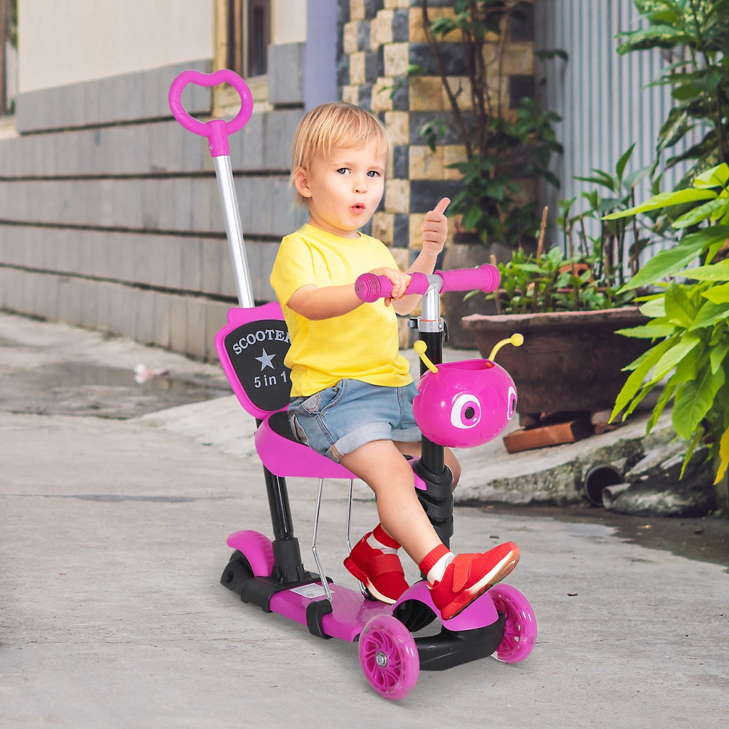 Monopattino per Bambini 3 Ruote con Sedile e Maniglione ¨C zephmum ¨C Altezza Regolabile