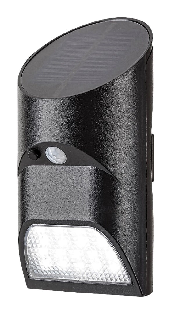 Applique solare LED 3,6W con sensore nero Sepik Rabalux