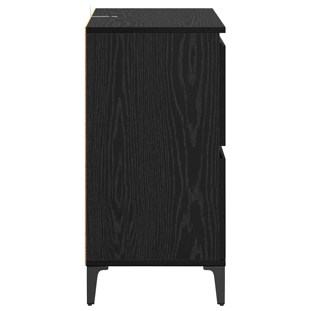 Sideboards 2 pcs Rovere Nero 60 x 35 x 70 cm Legno multistrato