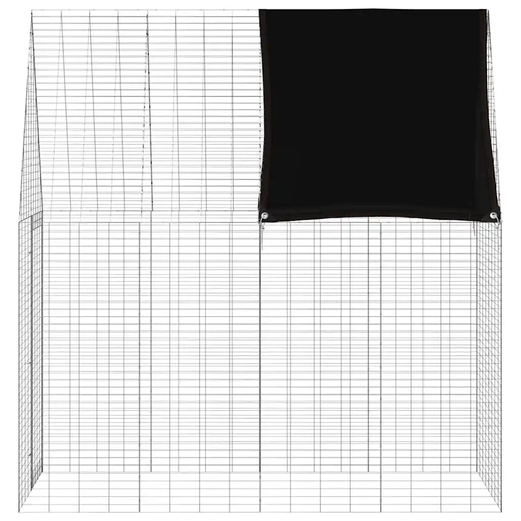 Gabbia per Conigli Argento 200 x 100 x 210 cm Acciaio zincato