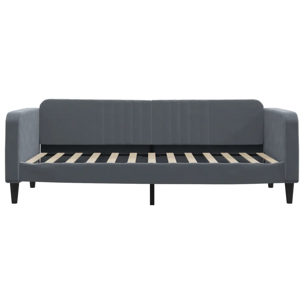 Divano Letto con Letto Estraibile-Sofa Letto-Daybed Grigio Scuro 90x200cm Velluto 661983