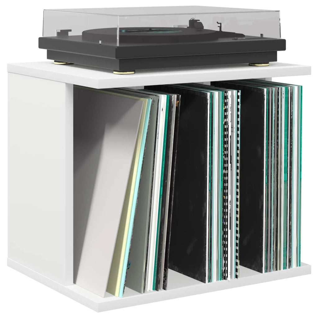 Storage per dischi in vinile Bianco 42 x 33 x 36 cm 8012834