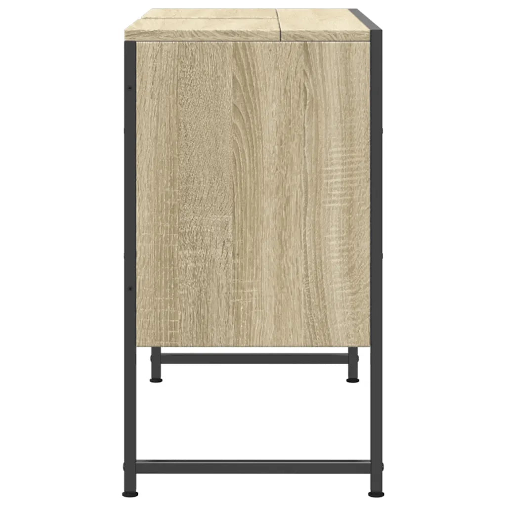 Mobile Lavabo Bagno-Armadietto da bagno Rovere Sonoma 60x30x60 cm Legno Multistrato 583426