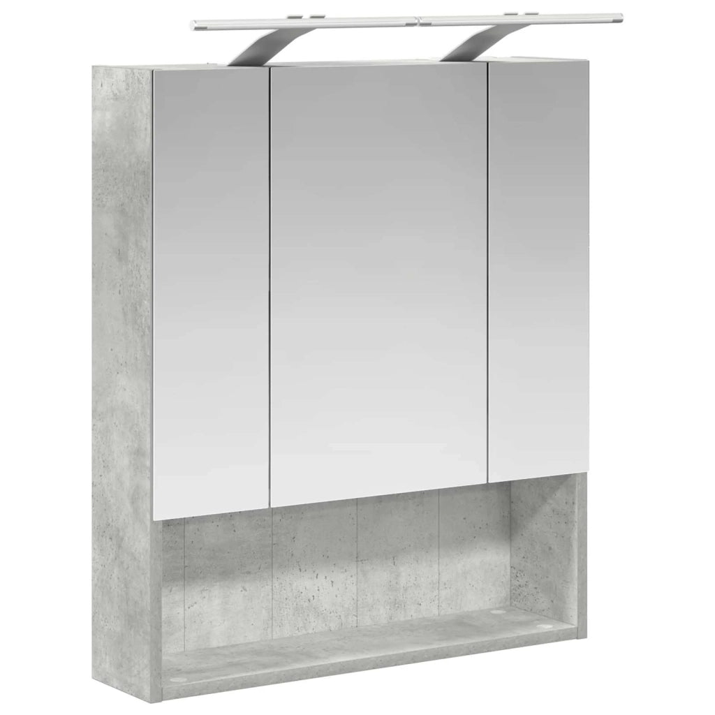 Mobiletto per specchio da bagno con lo scaffale Grigio cemento