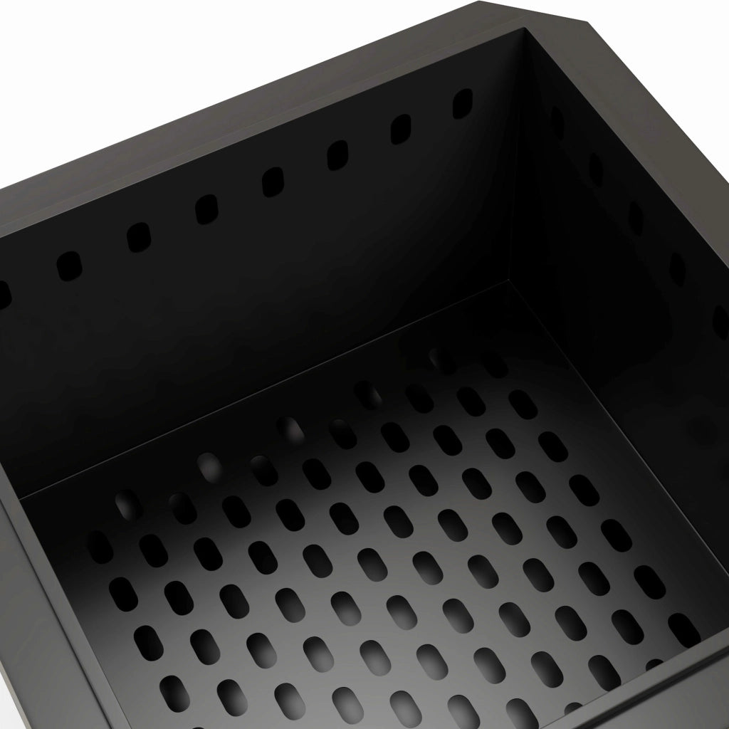 Braciere da Giardino ¨C Xylo ¨C Acciaio Nero con Attizzatoio 48x48x41 cm