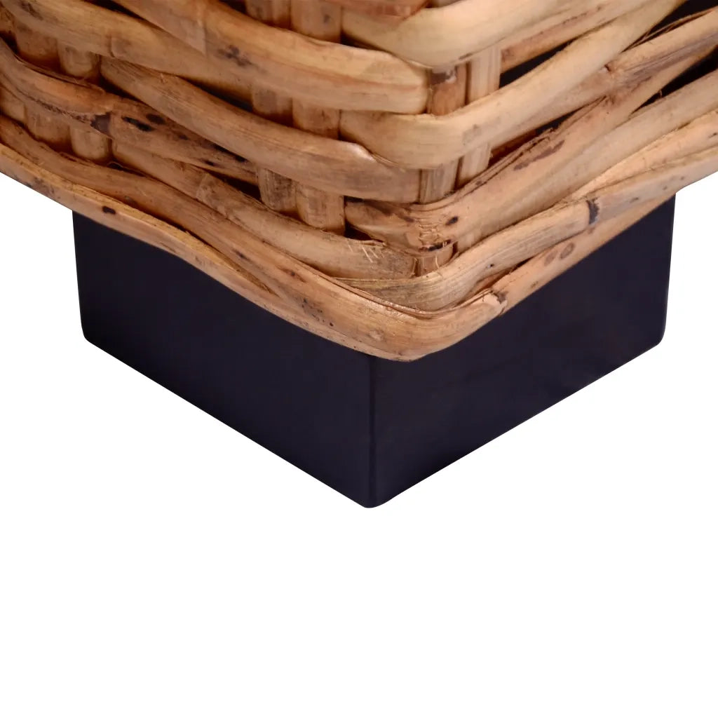 Divano da Giardino a 3 Posti in Rattan Naturale 276351