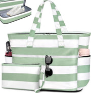 Borsa da Spiaggia XXL con Zip per Donne Viaggio Sauna Pieghevole Impermeabile Bagno Estate Leggera Borsa da Shopping 55L