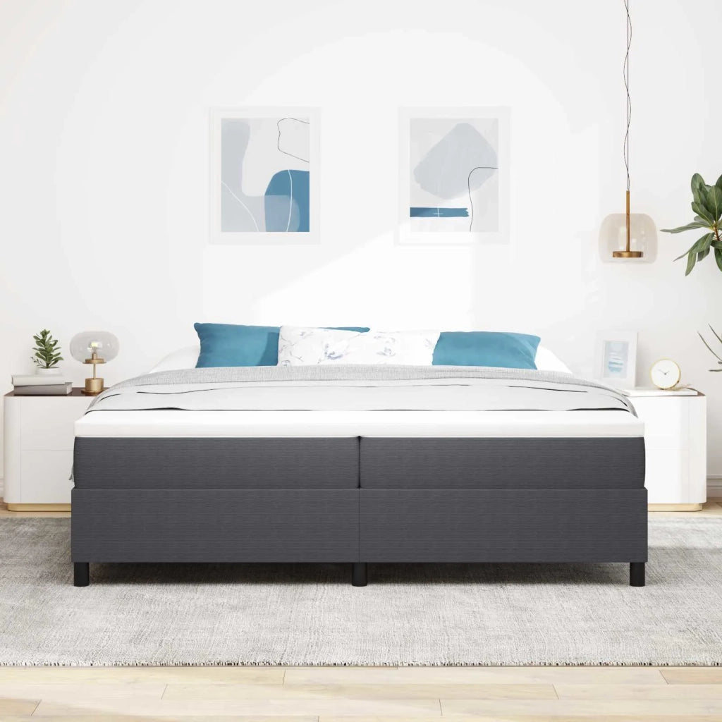 Struttura letto piattaforma-Giroletto-Rete del Letto Grigio scuro 200 x 200 cm