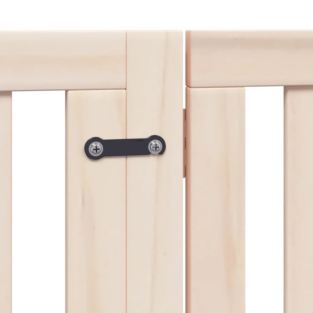 Cancello per Cani Pieghevole 6 Pannelli 480 cm Legno di Pioppo CFW9770772