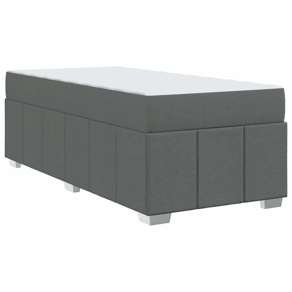 Struttura del letto Grigio scuro 120 x 190 cm Tessuto