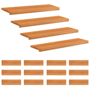 Tappeti per scale 16 pz 90 x 30 x 2 cm Marrone Chiaro 3446420