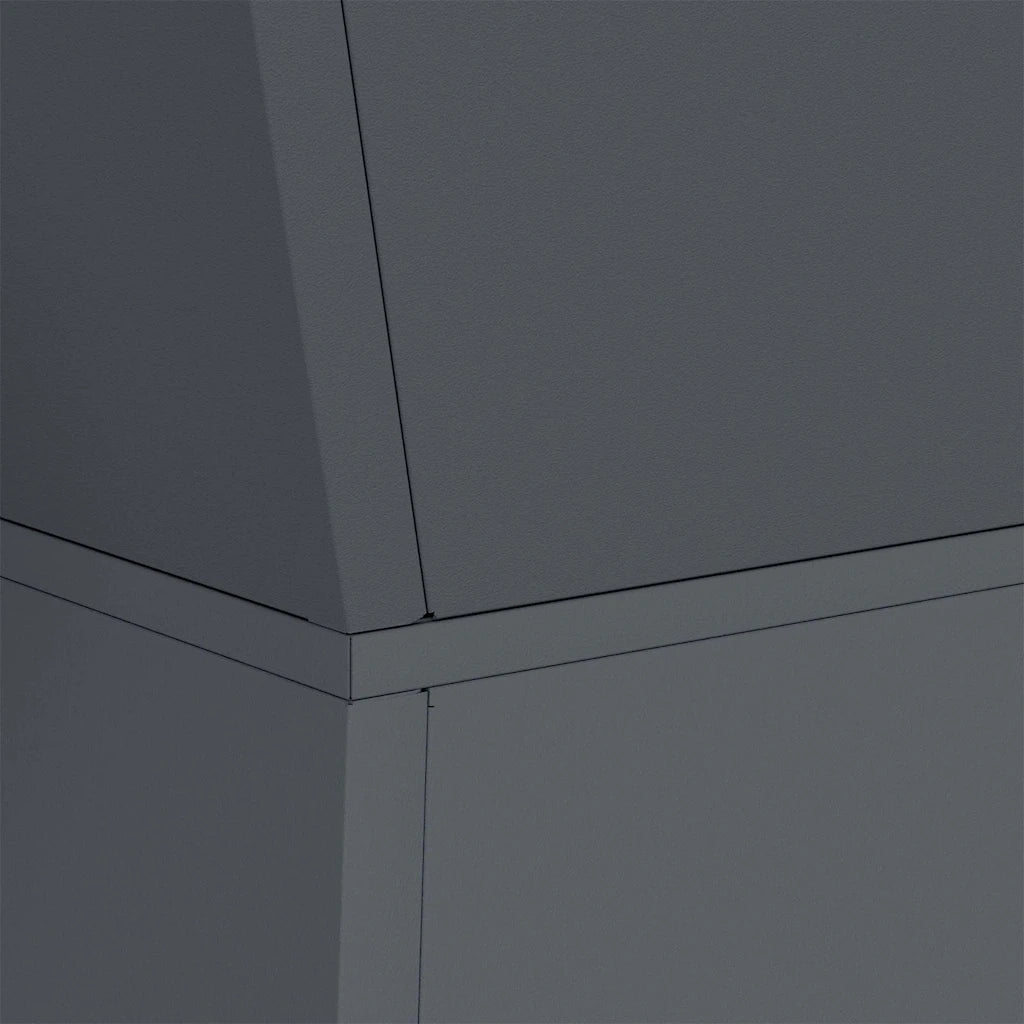 vidaXL Vaso a Pilastro 2 pcs Antracite 35 x 35 x 73 cm Acciaio
