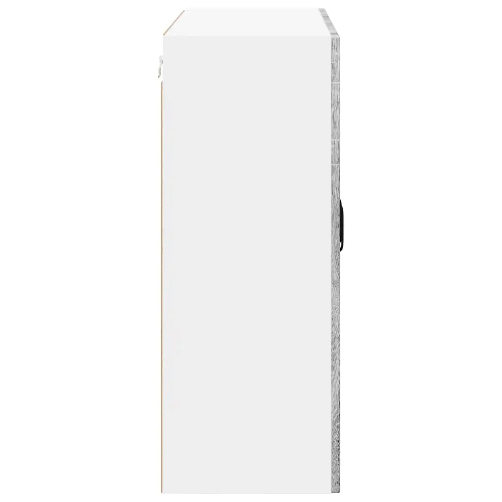 Pensile da cucina | Mobile in vetro da parete LUCCA Grigio Sonoma 80 x 31 x 80 cm