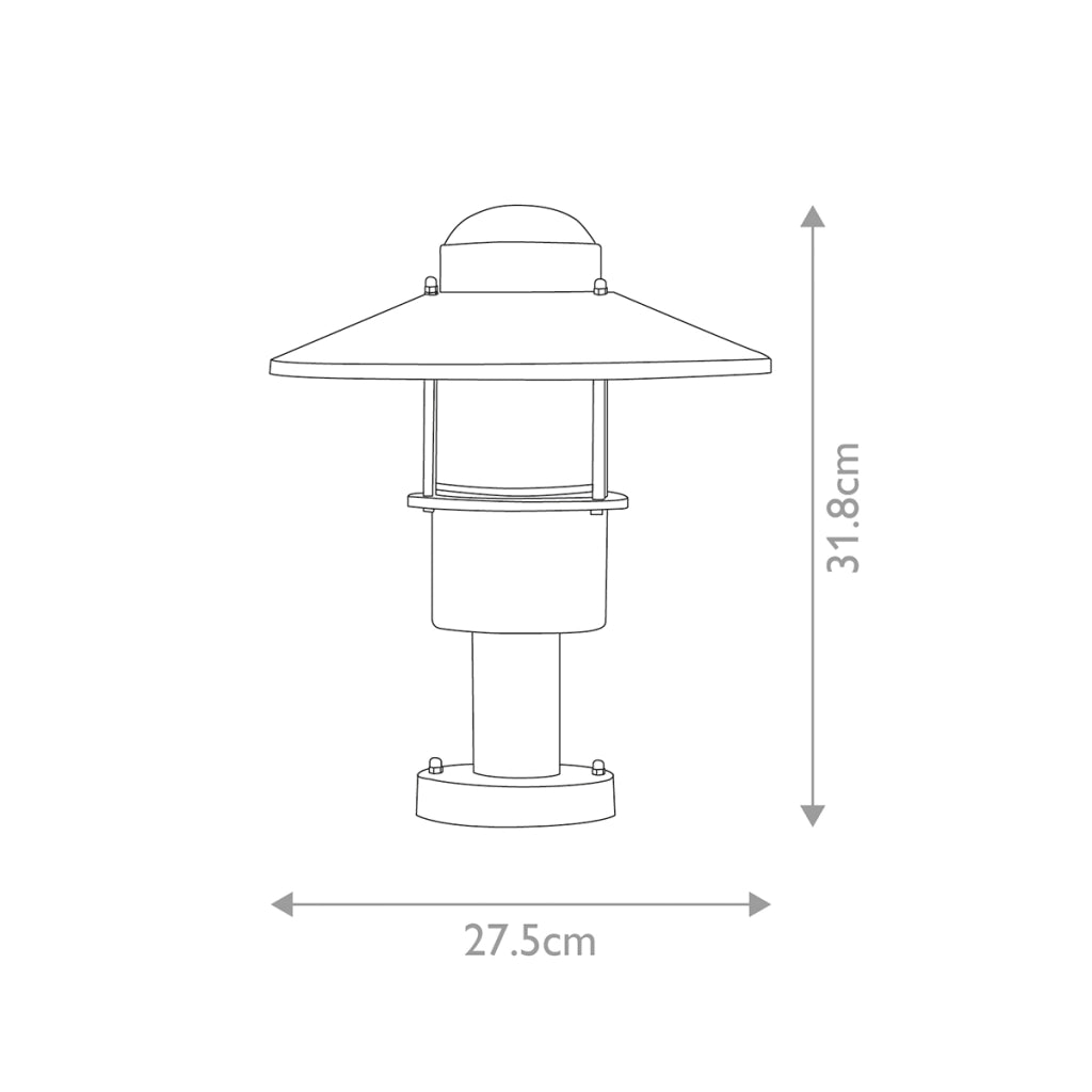 Lampada da esterno a colonna con sensore argento E27 60W Elstead