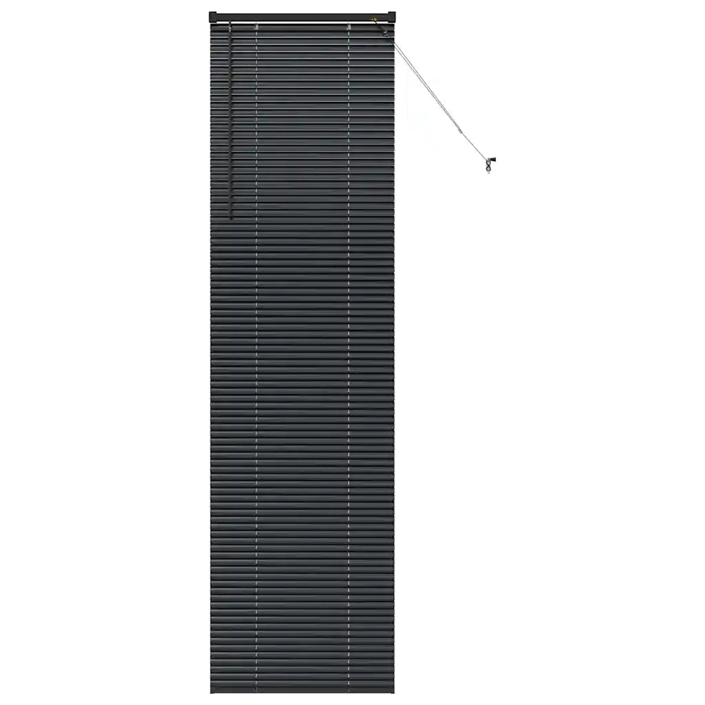 vidaXL Tenda per Finestra con tende Nero Alluminio