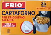 FRIO CARTA FORNO TONDA PER FRIGGITRICI AD ARIA DA 23 CM 25 PEZZI