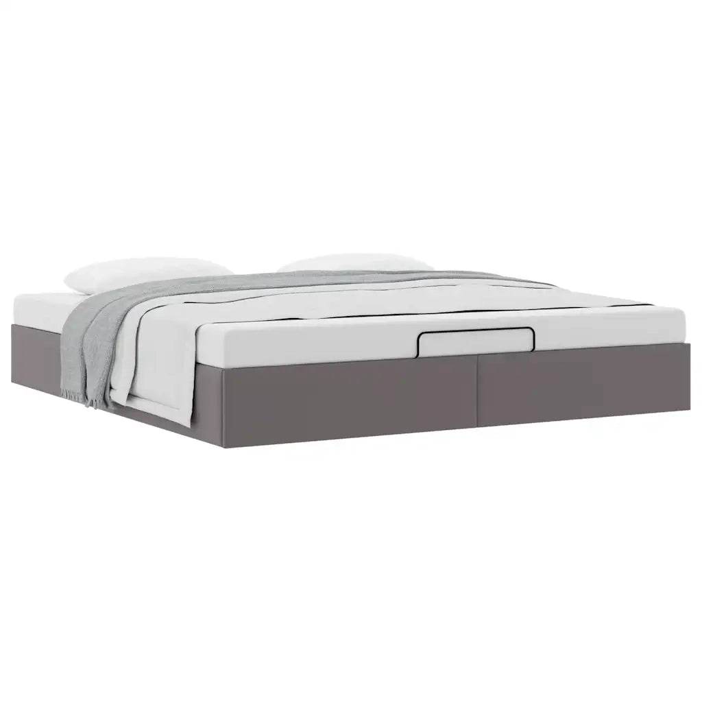Struttura Letto Pouf senza Materasso 180x200 cm Similpelle 3310817