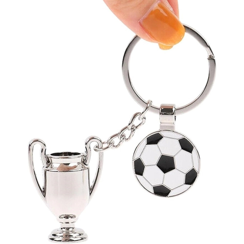 Trade Shop - Set 12 Pz Portachiavi Da Calcio Con Pallone Coppa Per Uomo Donna Sportivo Bomboniere -