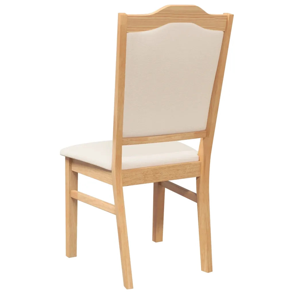 Sedie da Pranzo con Cuscini 2 pz in Legno Massello di Hevea