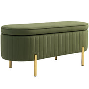 Letto contenitore con cassetti ¨C Zephmum ¨C Velluto verde scuro 108x44x43,5 cm
