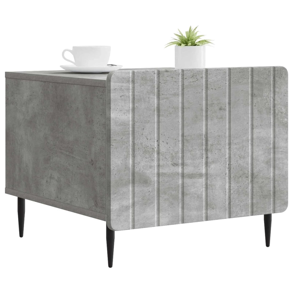 Tavolino da salotto con cassetto Grigio Cemento 49 x 50 x 42 cm