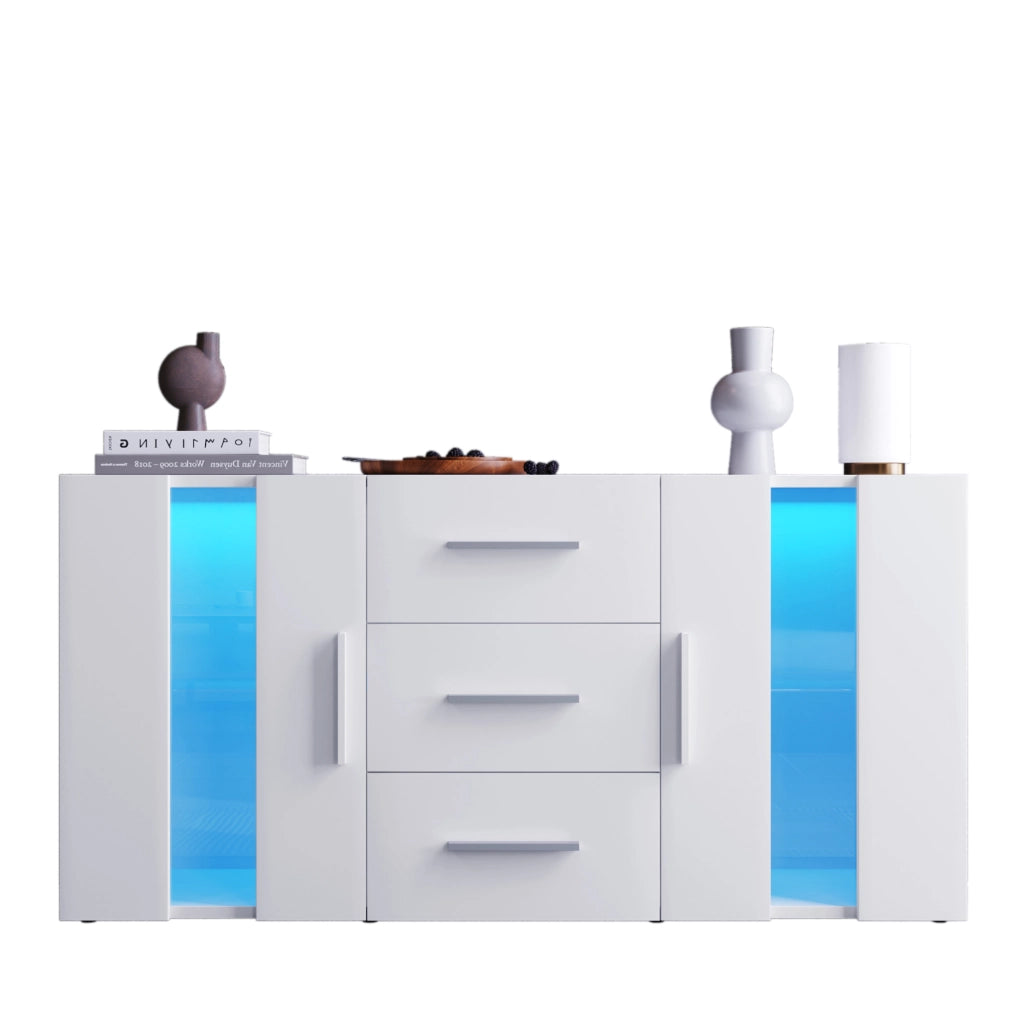 Credenza moderna con illuminazione a LED e ampio spazio contenitivo