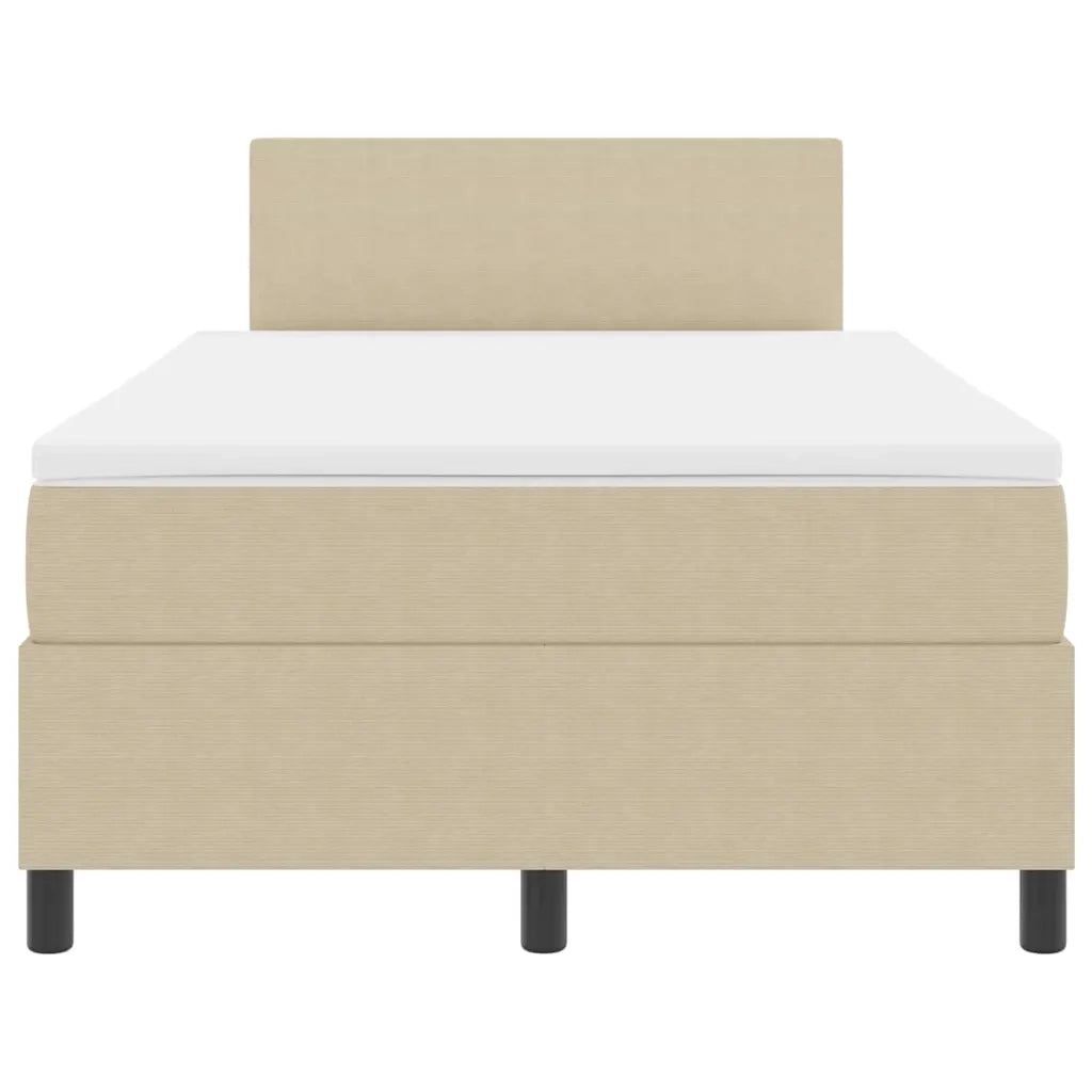 Letto a molle con testiera Grigio chiaro e bianco 120 x 190 cm 3337506