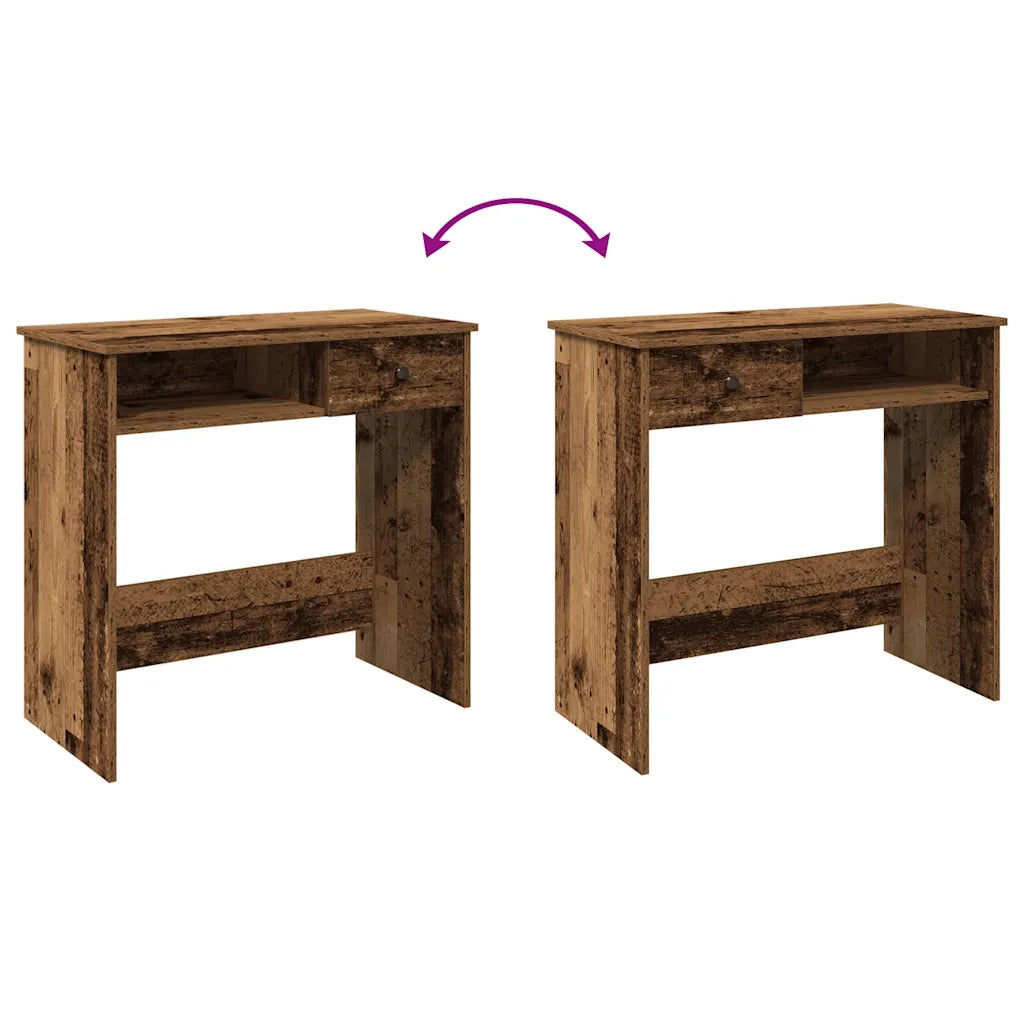 Scrivania | Tavolo da Ufficio Legno Antico 80x40x75 cm in Truciolato