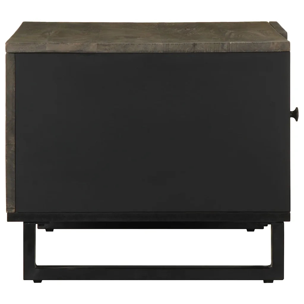 Tavolino da Salotto Nero 80x50x40 cm in Legno Massello di Mango 4017688