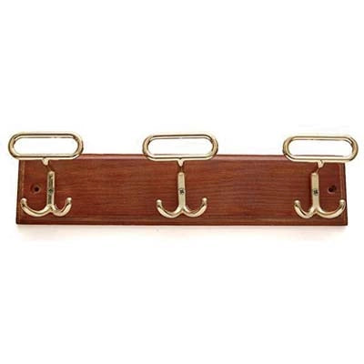 APPENDIABITI A MURO LEONZIO  LEGNO NOCE ACCIAIO ORO POSTI 3 CM 32