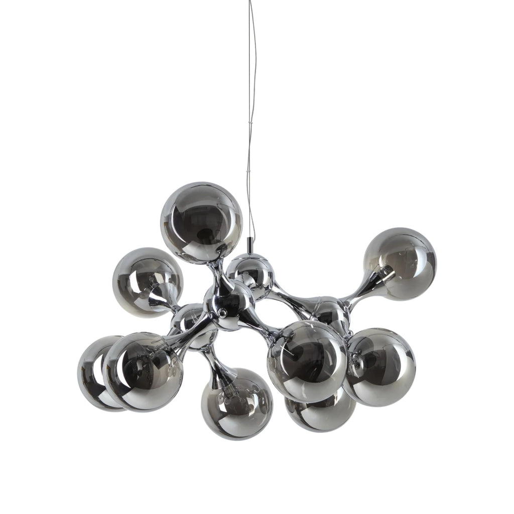 Lampadario Nodi Collezione 9 E14 Cromo Altezza Regolabile Ideal Lux