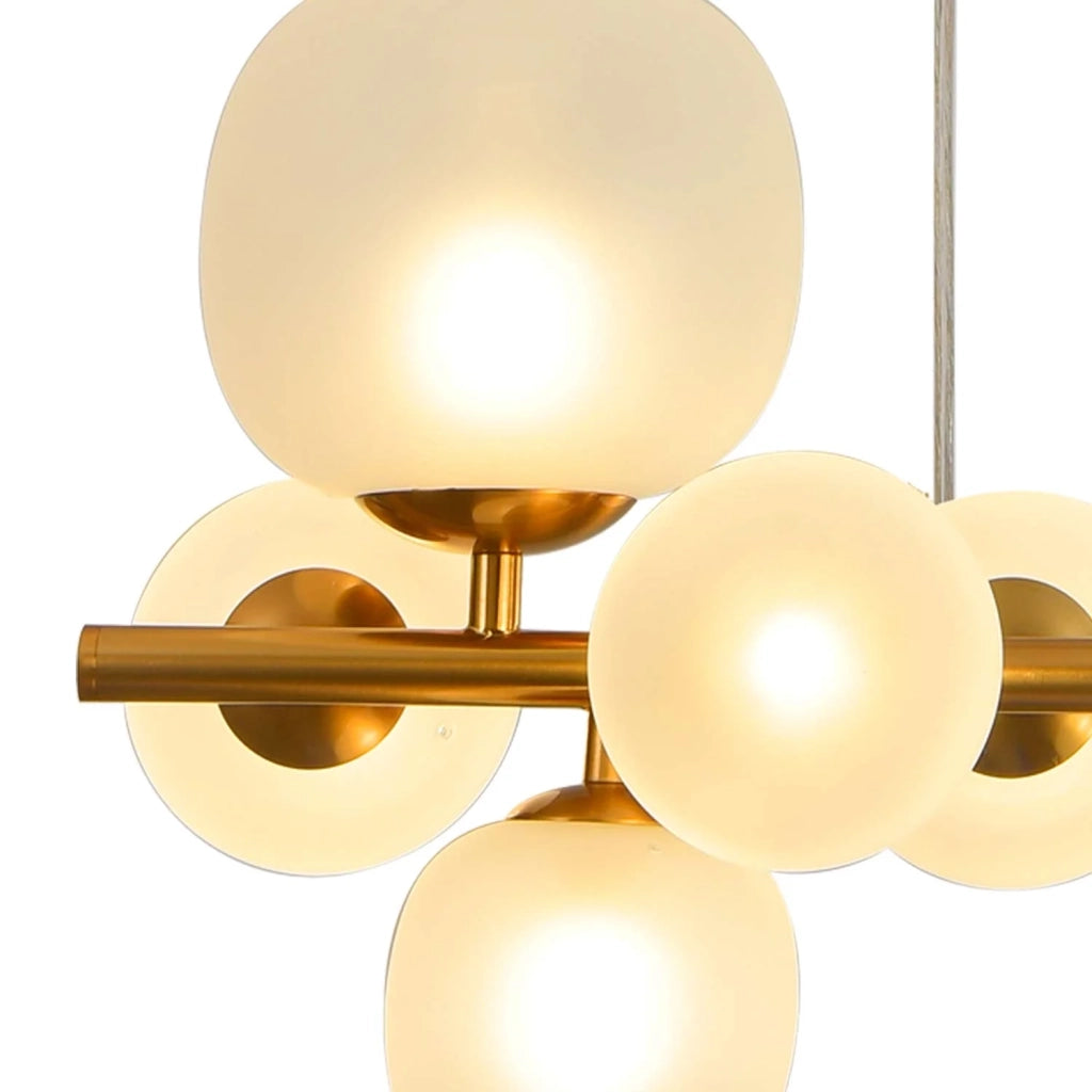 LÚZETE - LAMPADA DA SOFFITTO 8 LUCI PARALUMI BIANCO OPALE NICOLETTA