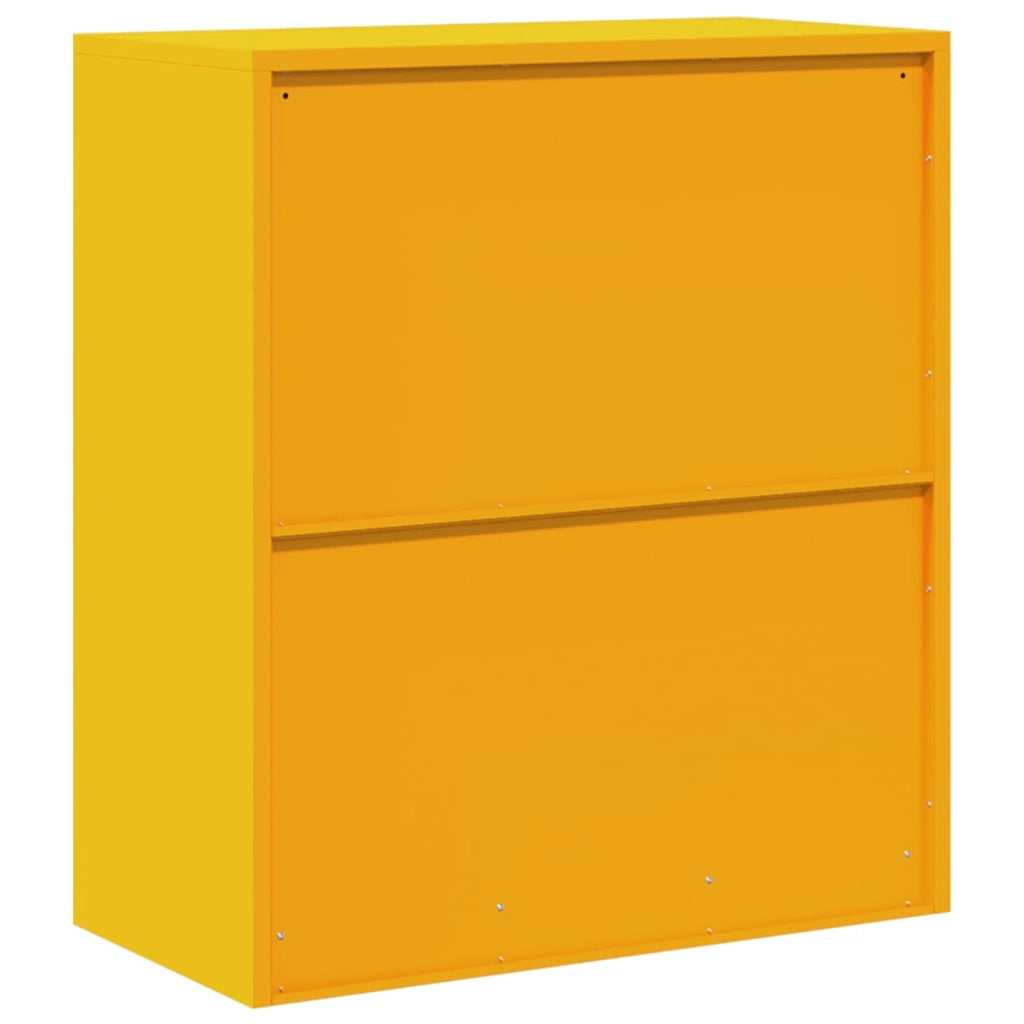 Armadio Giallo senape 80 x 40 x 90 cm Acciaio