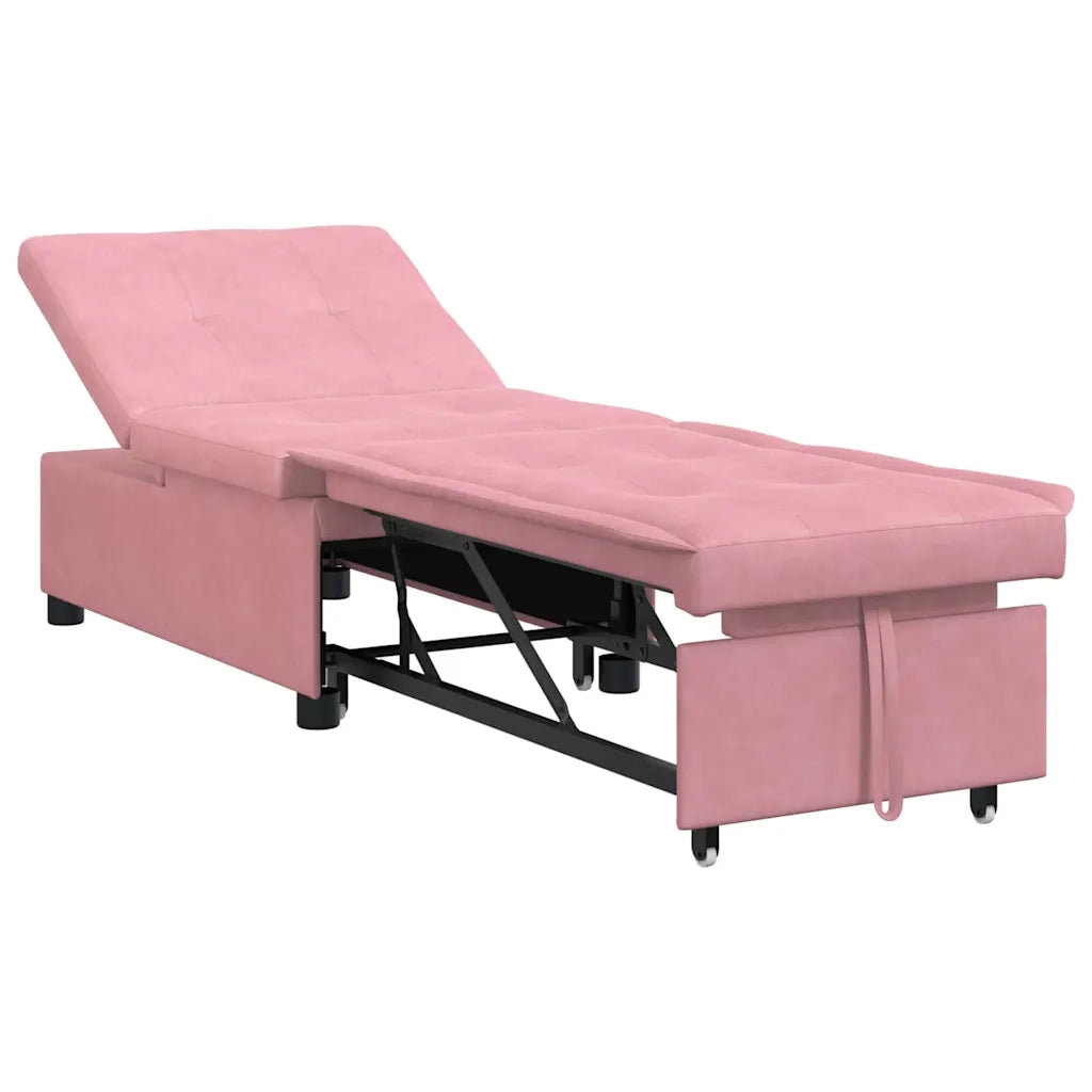 Divano letto-Sofa Letto-Daybed Rosa 194 x 67 x 82 cm Velluto