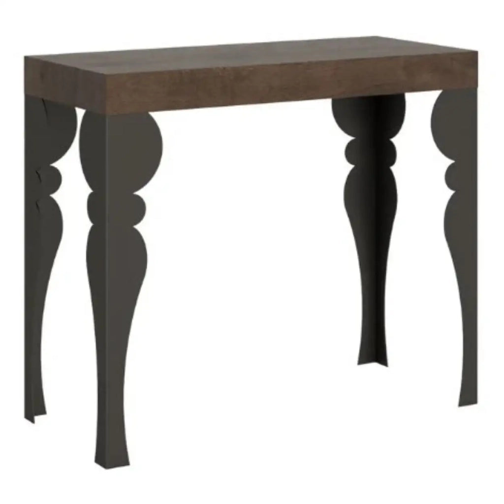 Consolle allungabile 90x40/196 cm Paxon Small Premium noce gambe antracite