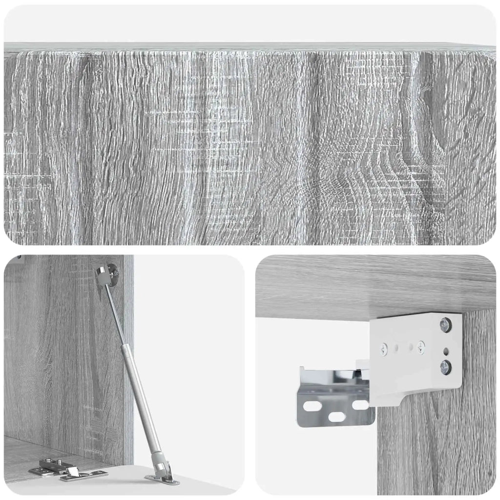 Mobile Porta TV da Muro Grigio Sonoma 59,5 x 31 x 30 cm