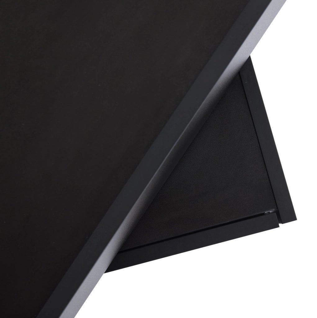 Tavolino da caffè 60x60x38 cm girevole a 360°; con cassetti; in truciolare nero