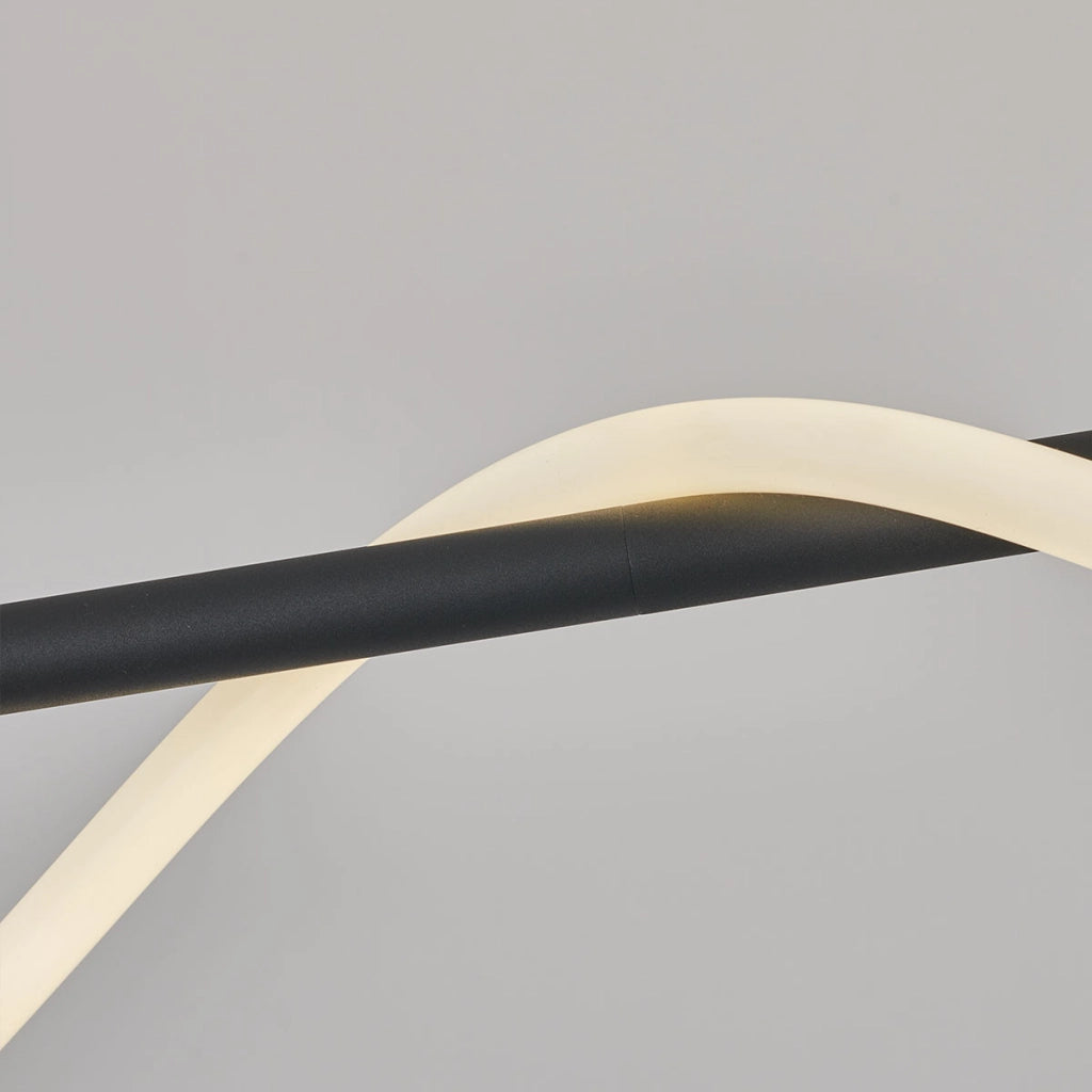 Lampada sospensione lineare 100cm nera LED 24W 4000K