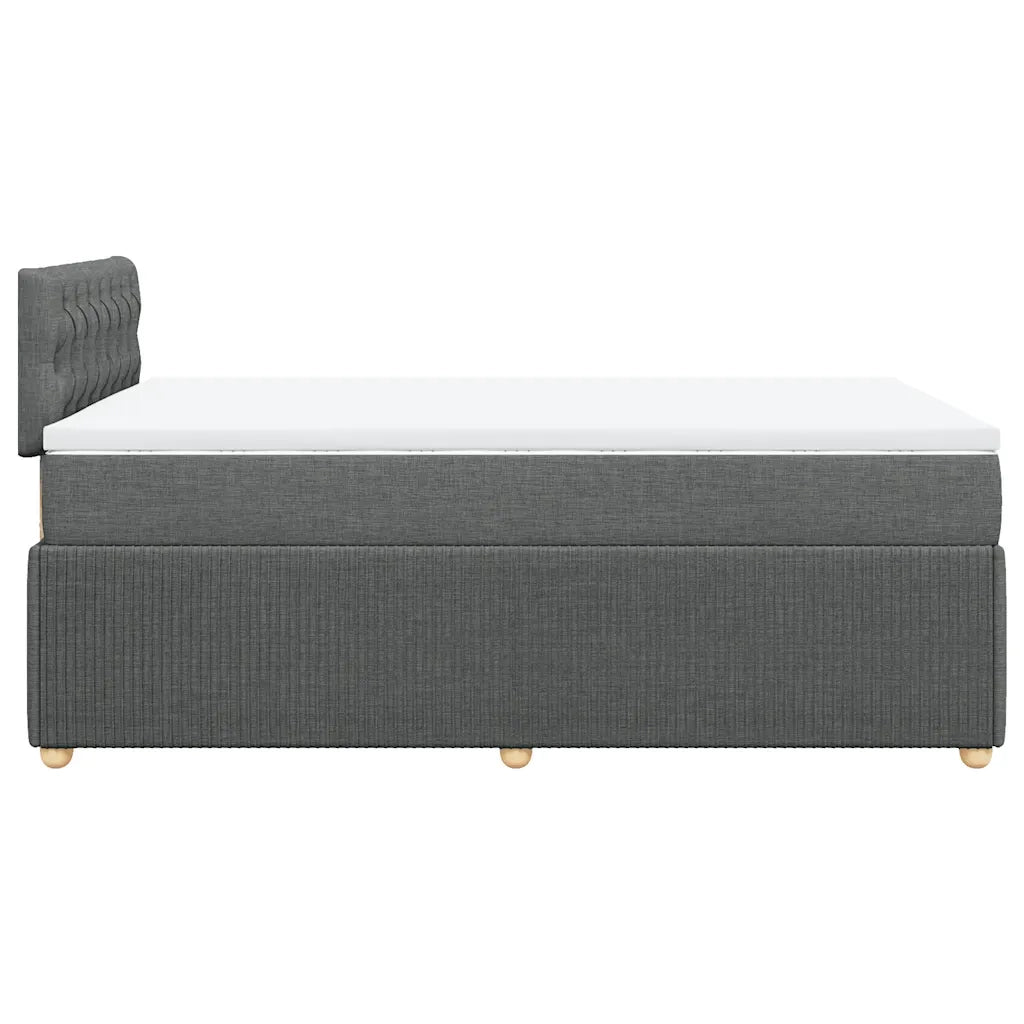 Giroletto a Molle con Materasso Grigio Scuro 120x190cm Tessuto