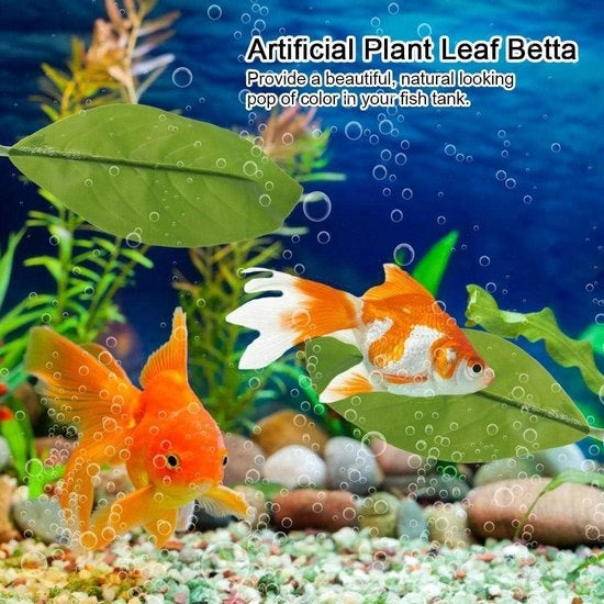 Habitat per betta in forma di foglia - Hammock per giocattoli - simulazione di piante acquatiche - Habitat per betta con morsetto - ambiente di recupero confortevole per pesci .