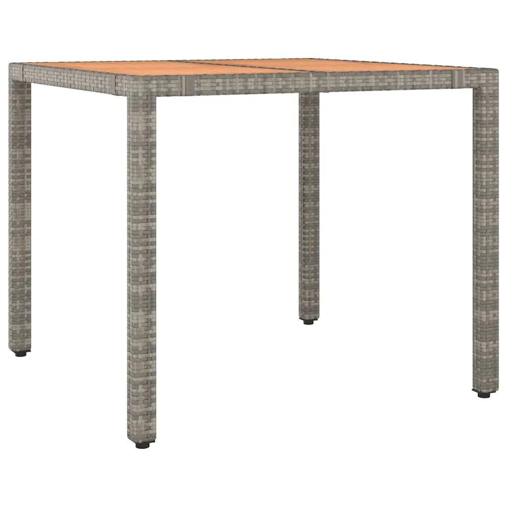 Set BistrÃ² da Giardino 5 pz con Cuscini in Polyrattan Grigio