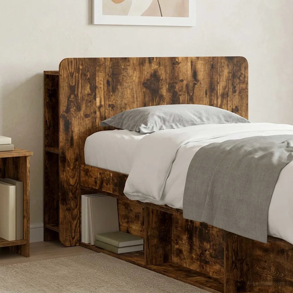 Testata del letto Rovere Fumo Legno ingegnerizzato