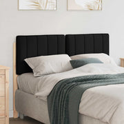 Testiera imbottita Marrone e Nero 120 cm Pino massello 880190