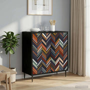 Credenza OMMEN Rovere Nero 69 x 33 x 76 cm Legno ingegnerizzato 8006939