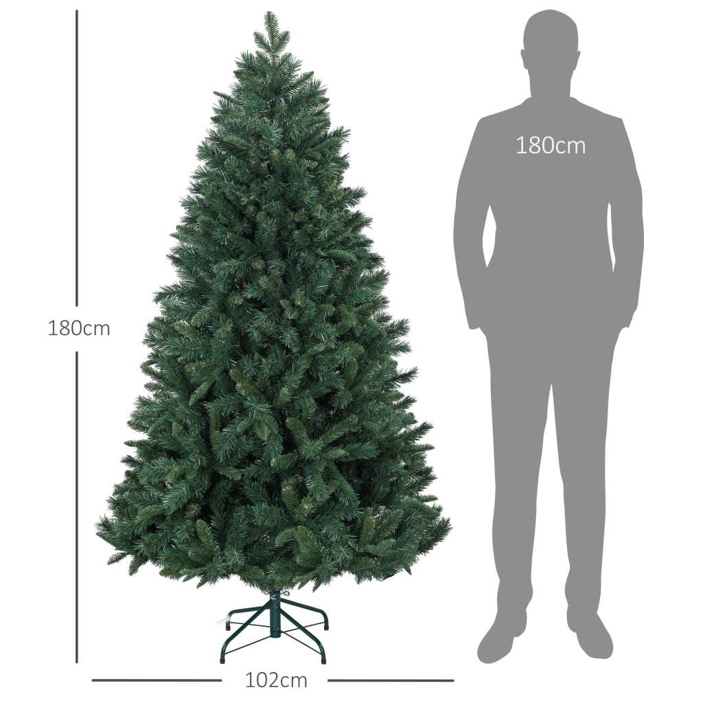 Albero di Natale Artificiale 180 cm ¨C zephmum ¨C Verde, Acciaio, 1061 rami