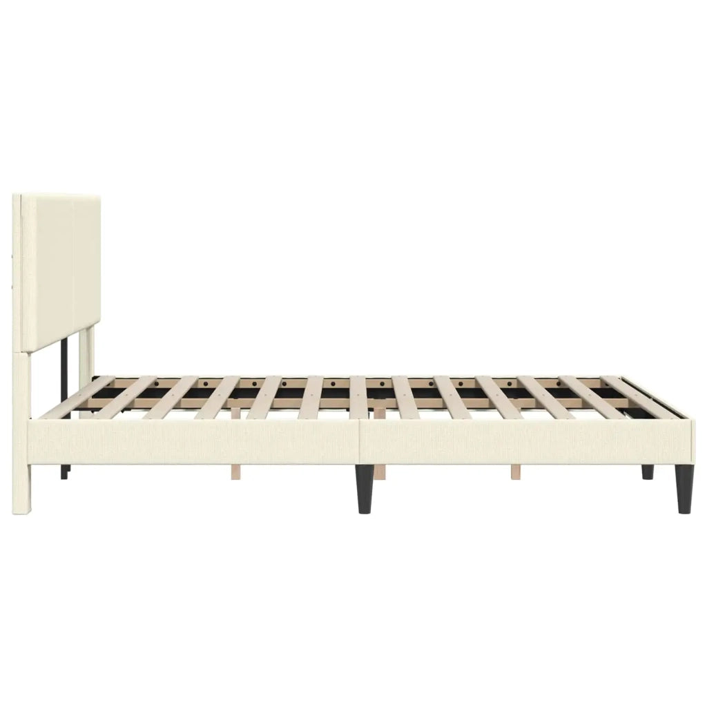 Struttura del letto Crema 120 x 190 cm Tessuto in Cords 42027722